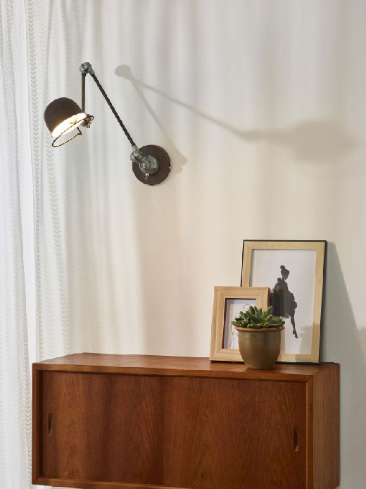 Lucide HONORE - Wall Lamp - Rust Brown